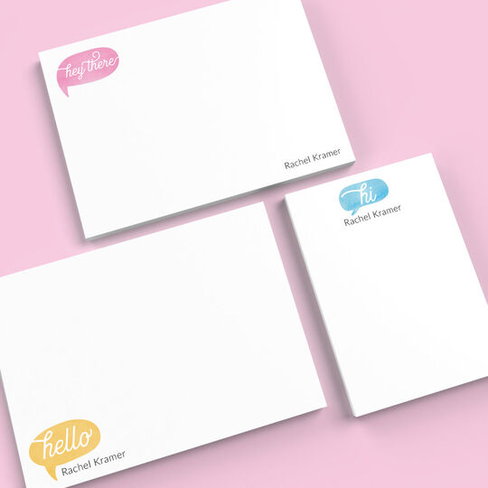 Speech Bubble Flat Note Card Collection